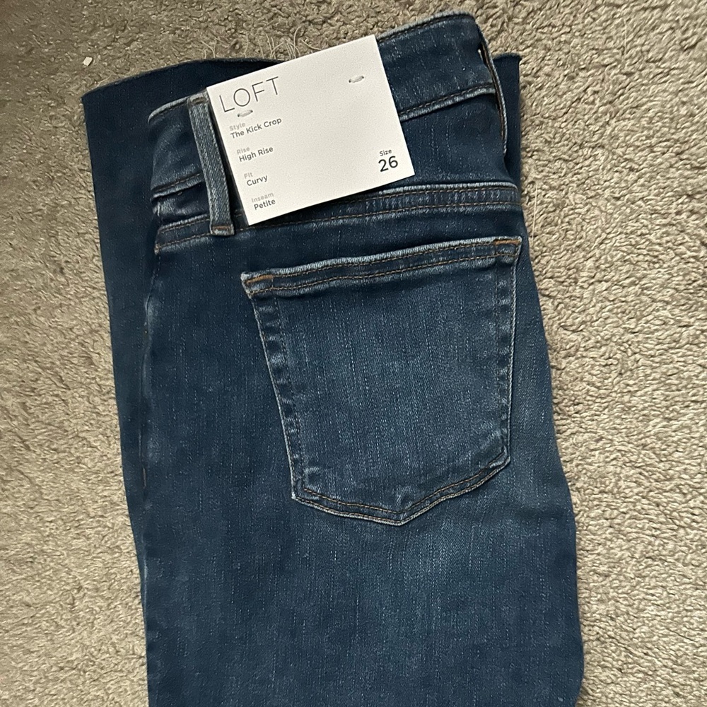 Loft Kick Crop Petite Jeans